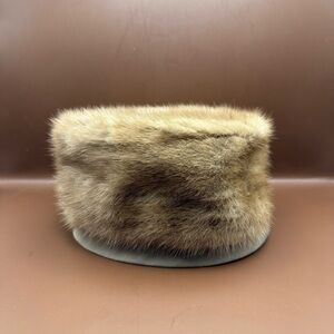 Vintage Furs By Truesdell Orange Brown Women’s Fur Hat Cap